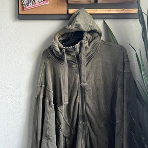 Free people quality heavyweight zip up hoodie